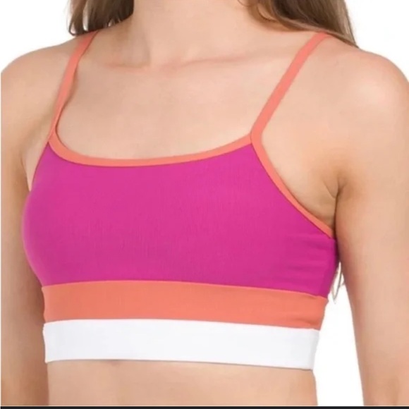 ANTHROPOLOGIE‎ WILO Pink Sports Bra - Picture 1 of 5